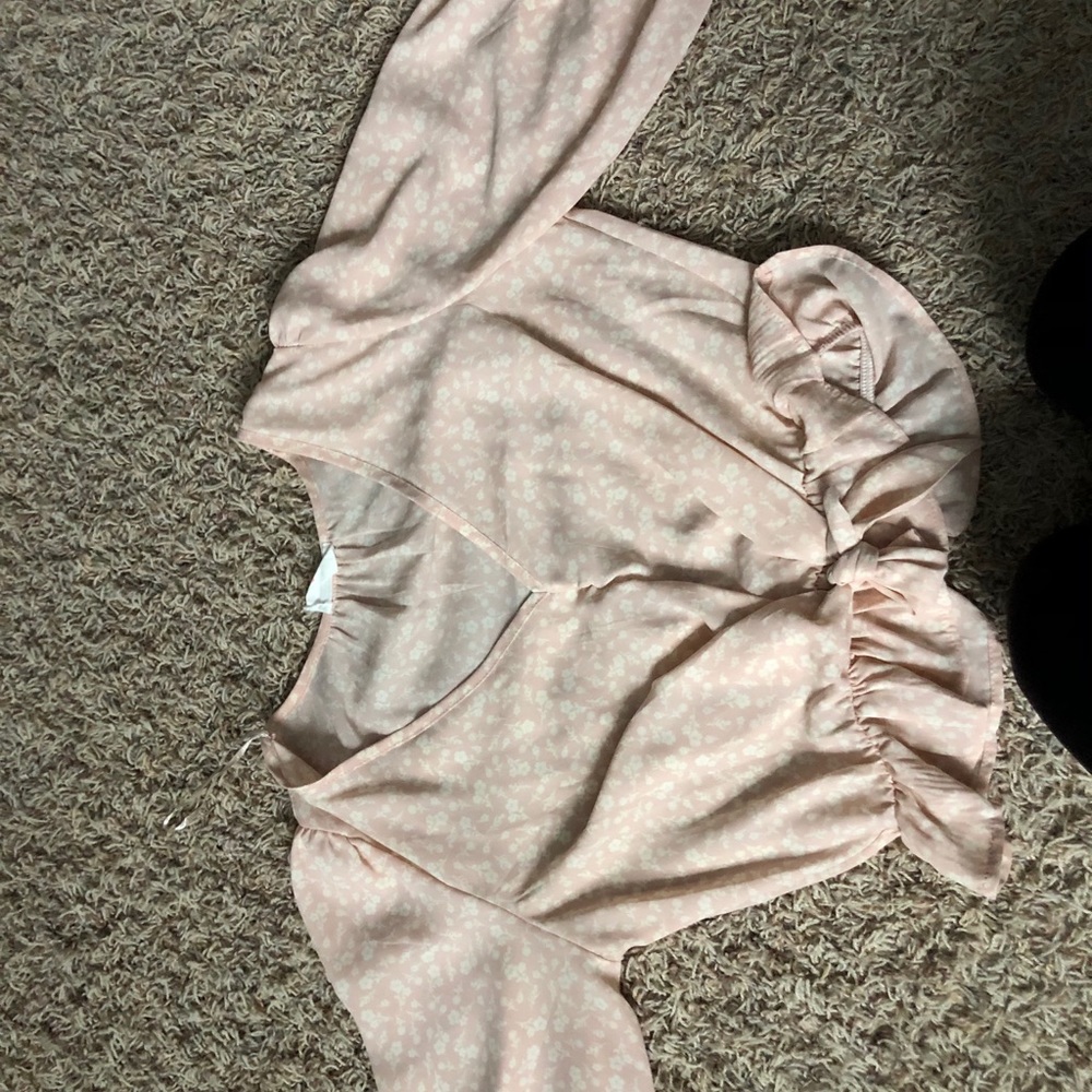 Pink & white blouse